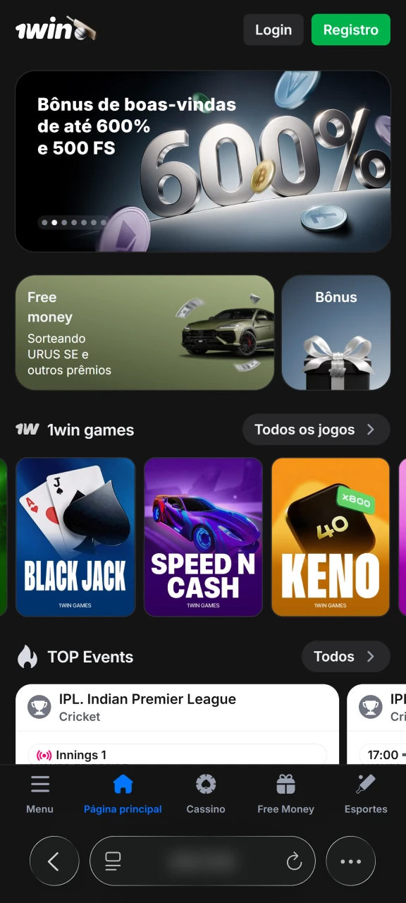 Acesse o site oficial da 1win pelo navegador Safari do seu iPhone para iniciar a instalação.