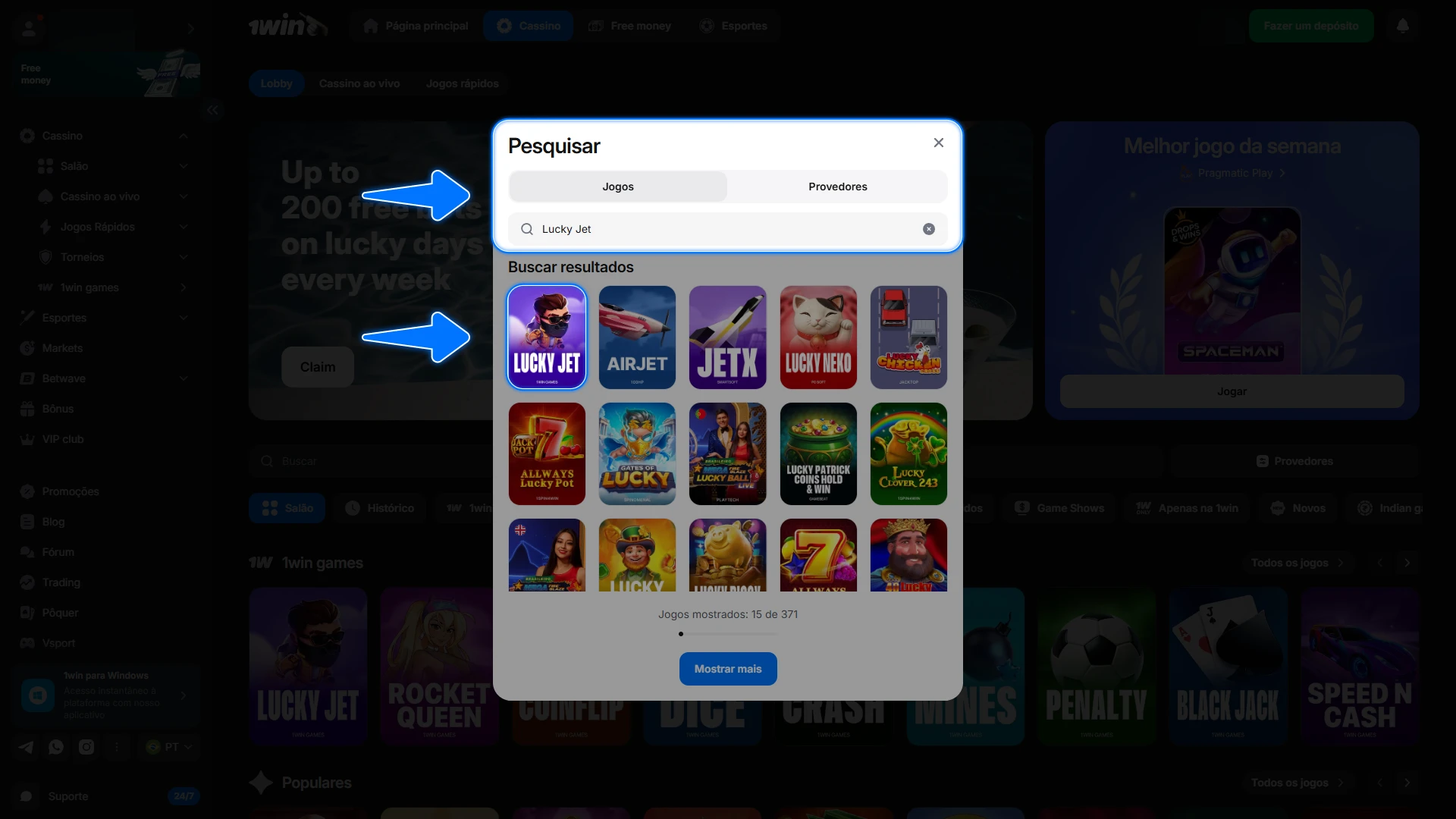 Finalize seu cadastro na 1win agora e faça login para começar a ganhar multiplicadores altos no Lucky Jet.