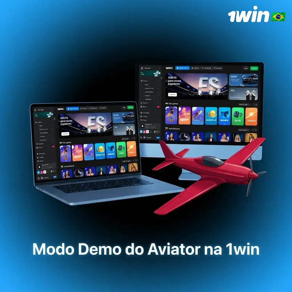 Modo demo do Aviator na 1win com créditos virtuais para praticar sem risco financeiro antes de apostar dinheiro real