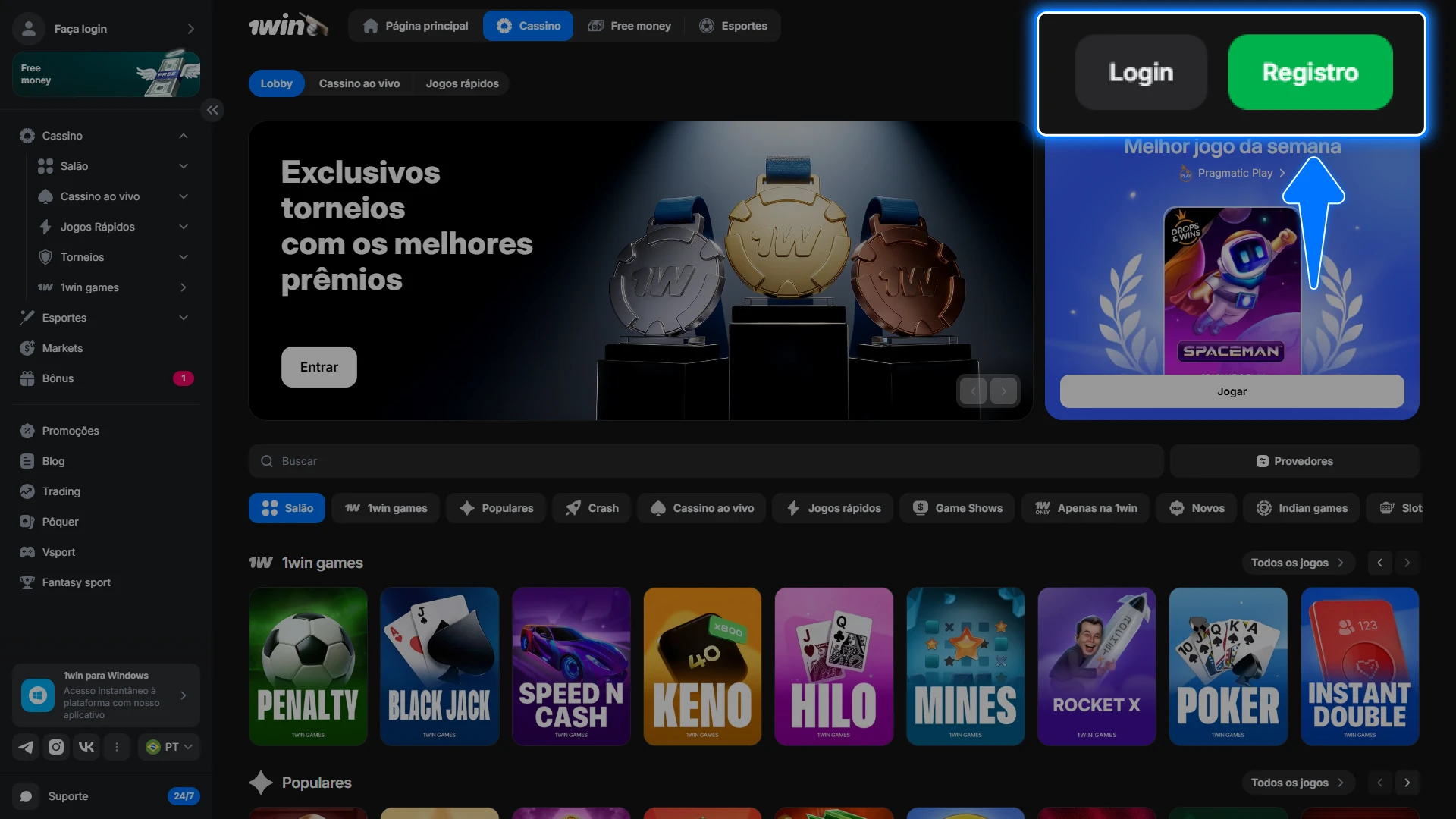 Clique no botão de registro no site da 1win agora para iniciar sua jornada no emocionante jogo Plinko.